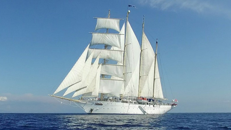 Till havs ombord p� Star Clipper